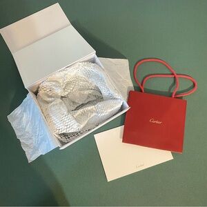 Cartier Gift Box and Small Red Paper Gift Bag with Gold Logo